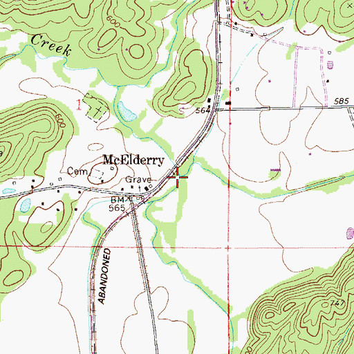 Topographic Map of Tater Creek, AL
