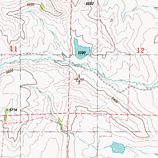 Topographic Map of Dwite Dam, WY