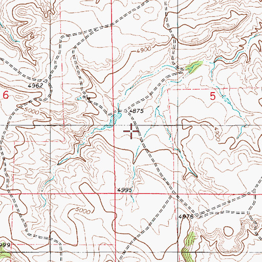 Topographic Map of Bast Number 1 Dam, WY