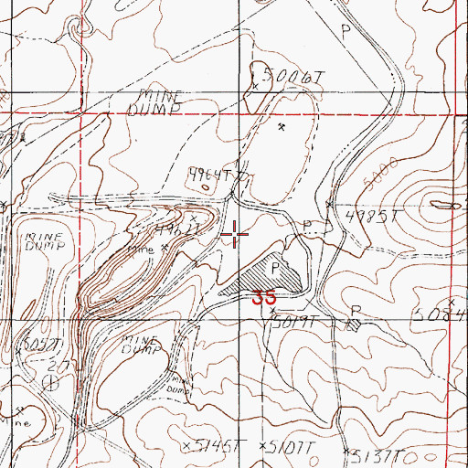 Topographic Map of Antelope Dam, WY