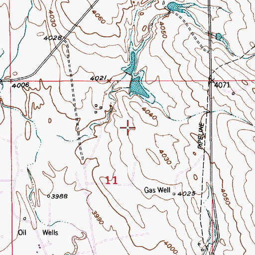 Topographic Map of Nelson Reservoir, WY