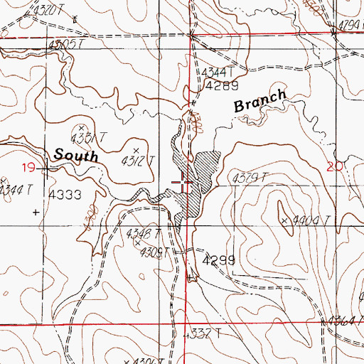 Topographic Map of Little Soda Reservoir, WY