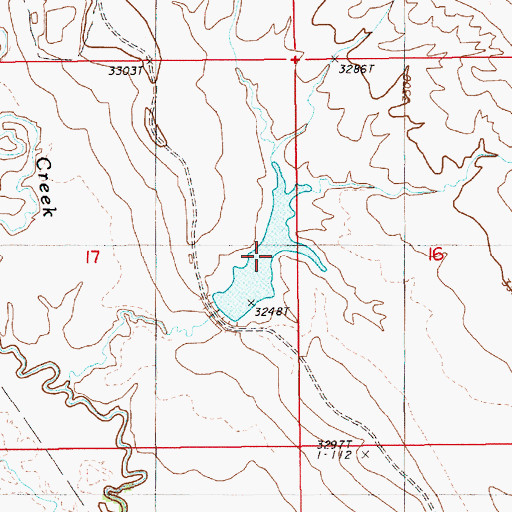 Topographic Map of Havens Reservoir, WY