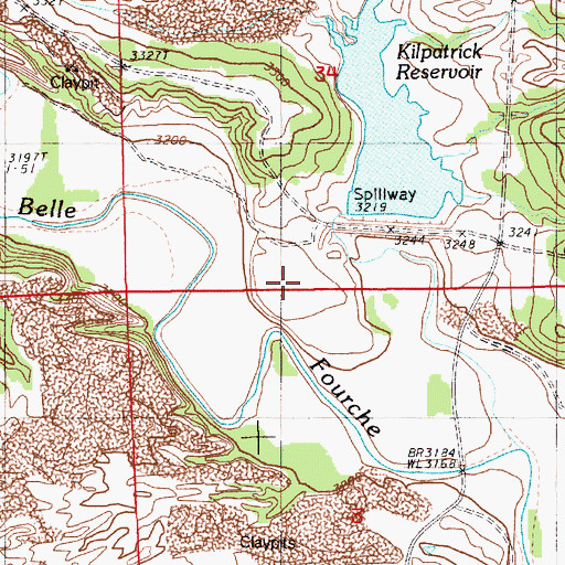 Topographic Map of Kilpatrick Dam, WY