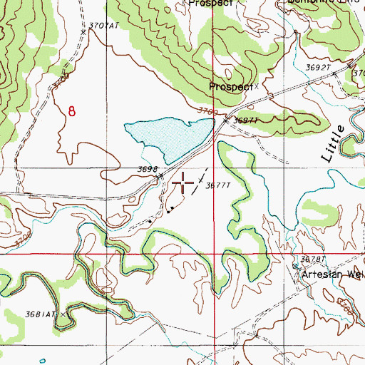 Topographic Map of T L Reservoir, WY