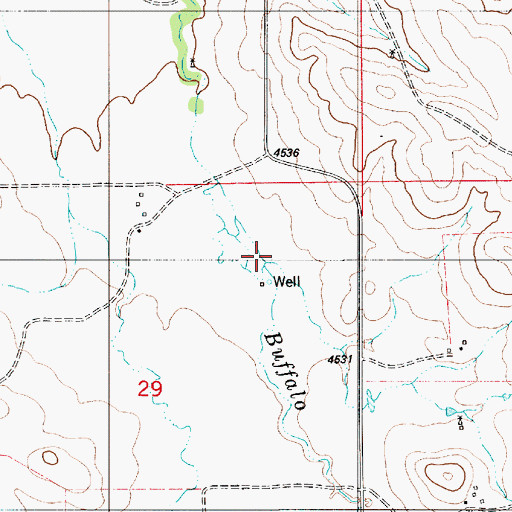 Topographic Map of Webb Reservoir, WY