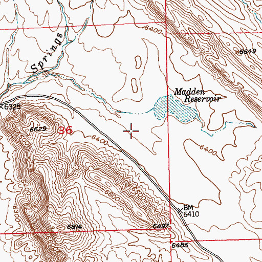 Topographic Map of Estella Reservoir, WY