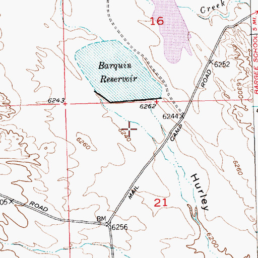Topographic Map of Prarie Reservoir, WY