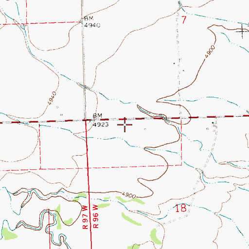 Topographic Map of Thompson Number 2 Dam, WY