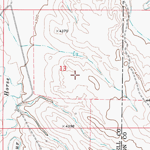 Topographic Map of Rivenburgh Reservoir, WY