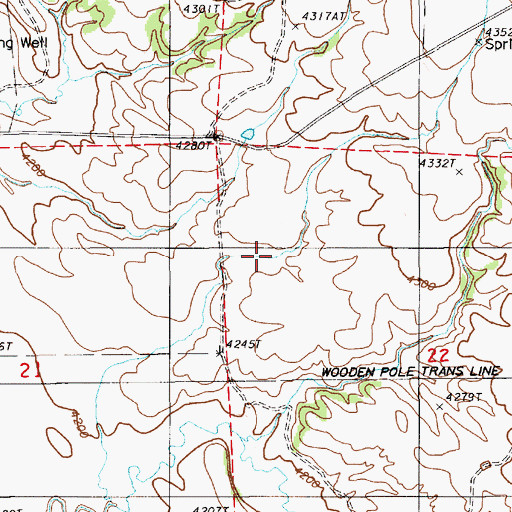 Topographic Map of Road Reservoir, WY