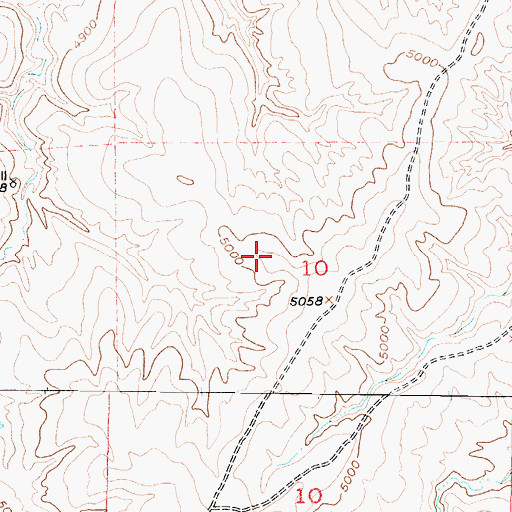 Topographic Map of Artesian Upper Reservoir, WY