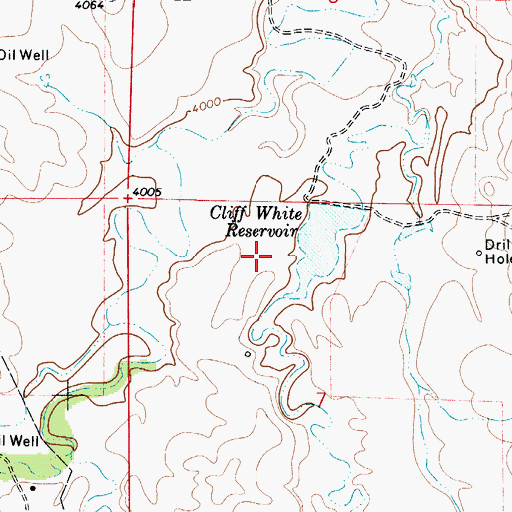 Topographic Map of White Number 2 Dam, WY