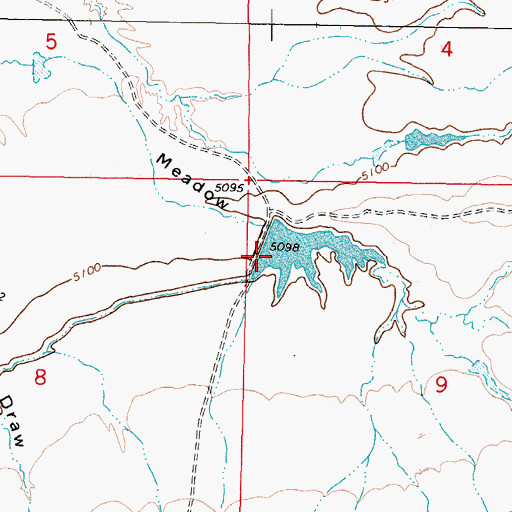 Topographic Map of Wild Horse Dam, WY
