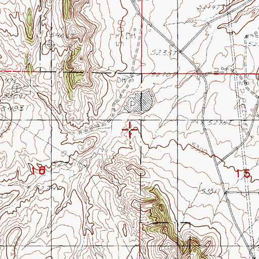 Topographic Map of Teapot Dam, WY