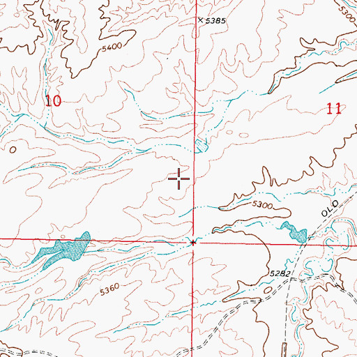 Topographic Map of Leg Dam, WY