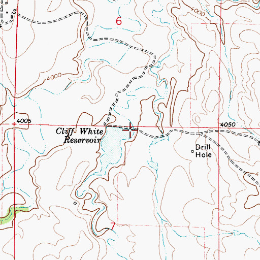 Topographic Map of C White Number 1 Dam, WY