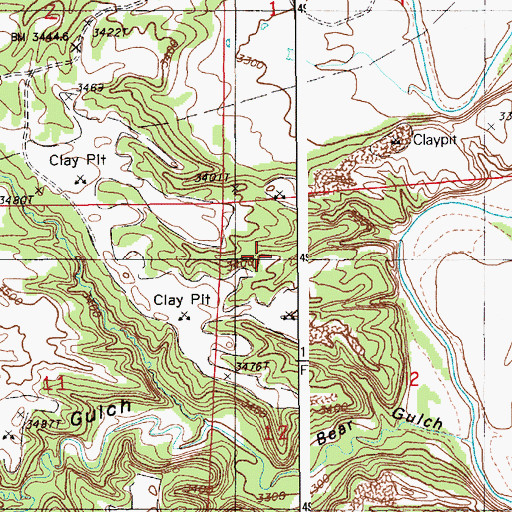 Topographic Map of Hawkensmith Reservoir, WY