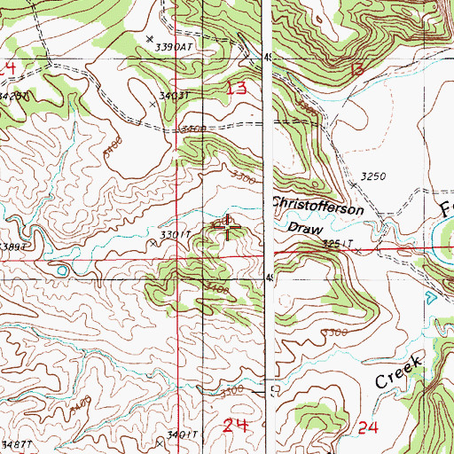Topographic Map of Jensen Dam, WY