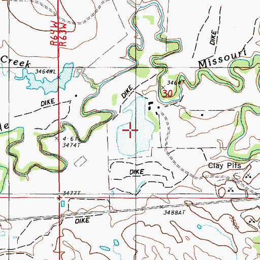 Topographic Map of T J Maupin Number 1 Reservoir, WY