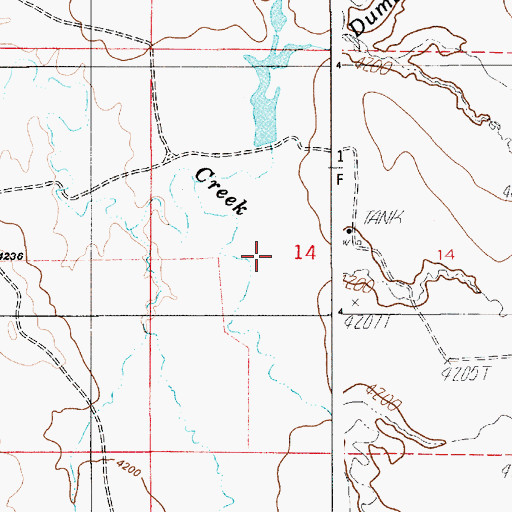 Topographic Map of Barton Reservoir, WY