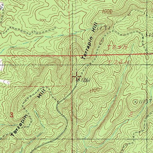 Topographic Map of Terrapin Hill, AL
