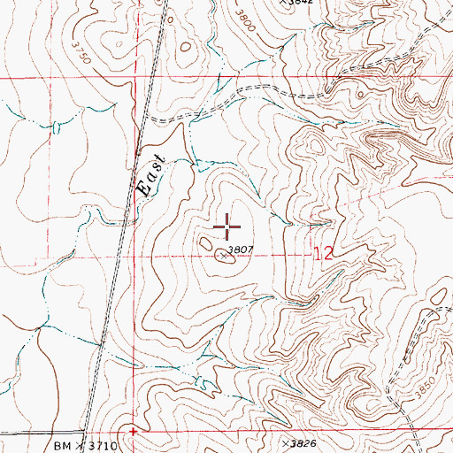 Topographic Map of Dale Number 1 Dam, WY