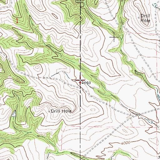 Topographic Map of Parks Reservoir, WY