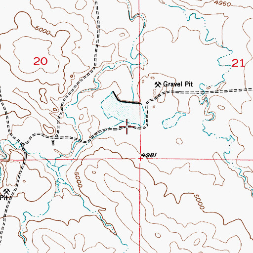 Topographic Map of Number 1 Dam, WY