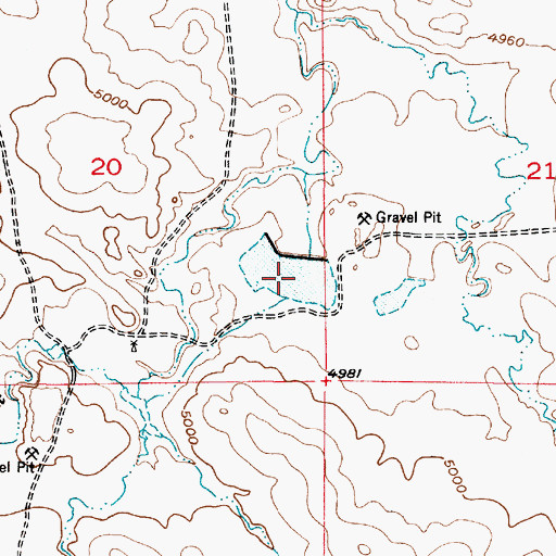 Topographic Map of Number 1 Reservoir, WY