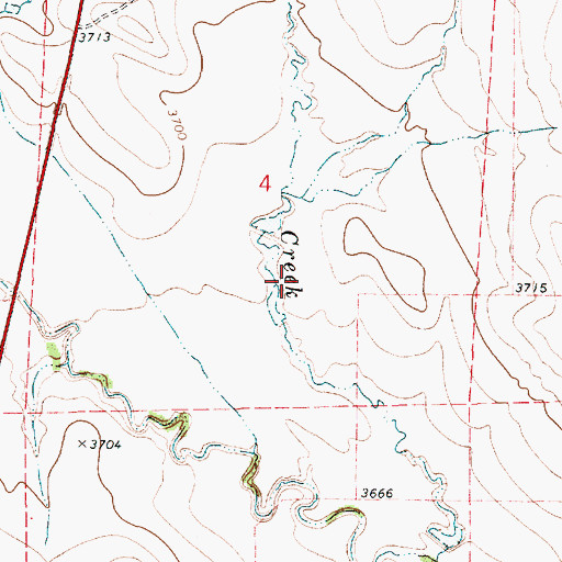 Topographic Map of Campbell Number 1 Dam, WY