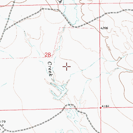 Topographic Map of Wallace Number 2 Reservoir, WY