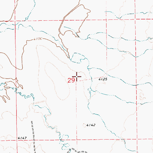 Topographic Map of Boner Reservoir, WY
