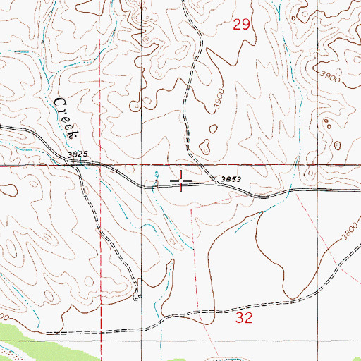 Topographic Map of Mrs W E White Dam, WY