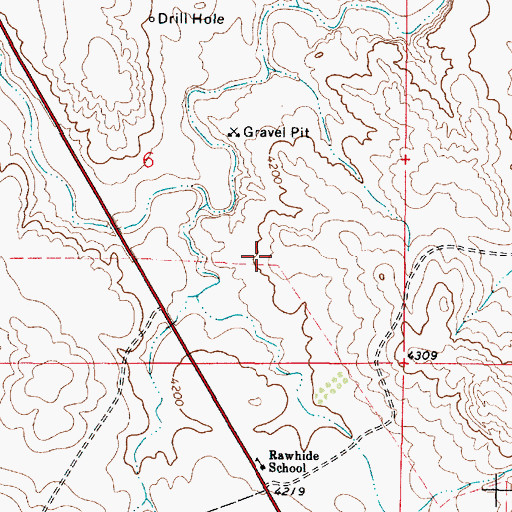 Topographic Map of Koch Dam, WY