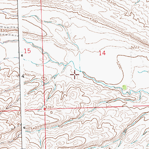 Topographic Map of McElwee Dam, WY