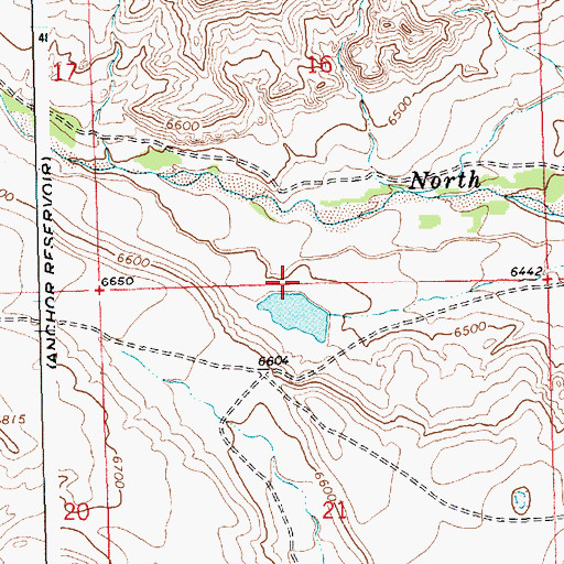 Topographic Map of Blonde Dam, WY