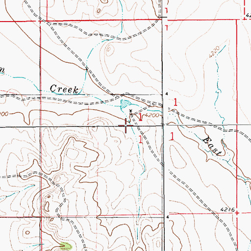 Topographic Map of Clark and Metzger Dam, WY