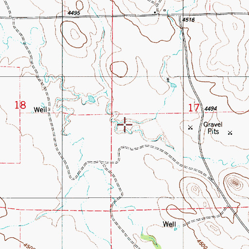 Topographic Map of Wellman Dam, WY