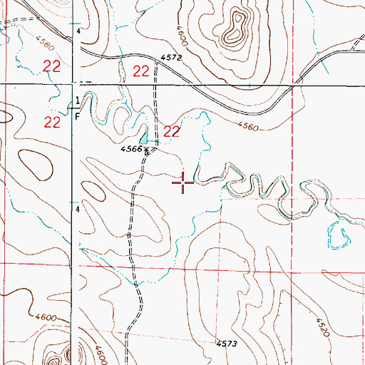 Topographic Map of Stone Number 1 Reservoir, WY