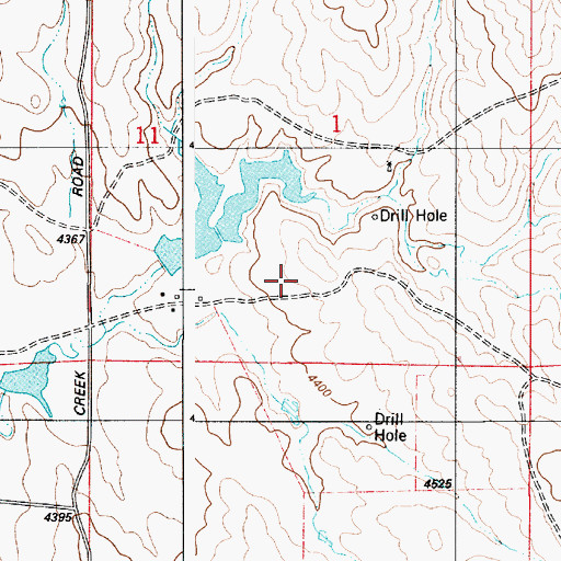 Topographic Map of Thomas Number 1 Dam, WY