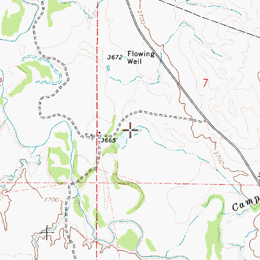 Topographic Map of Nettie Reservoir, WY