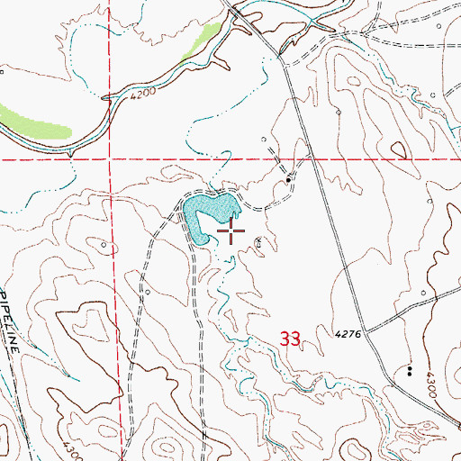 Topographic Map of Buzzer Dam, WY