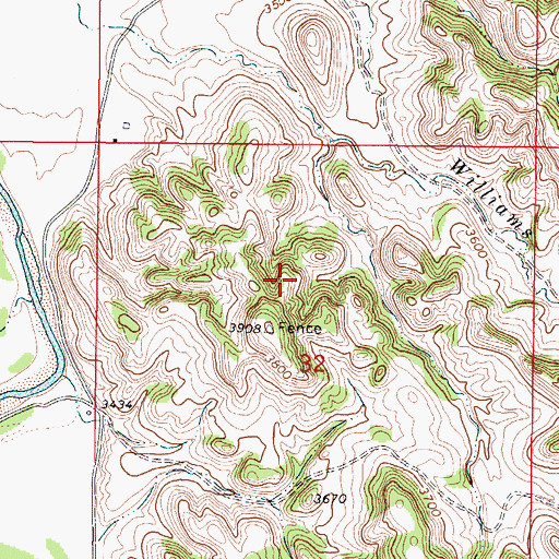 Topographic Map of Warren Reservoir, WY
