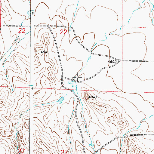 Topographic Map of Haight Dam, WY