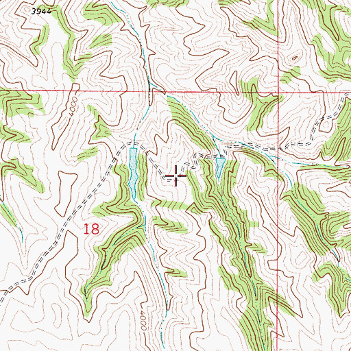 Topographic Map of McConnell Number 1 Reservoir, WY