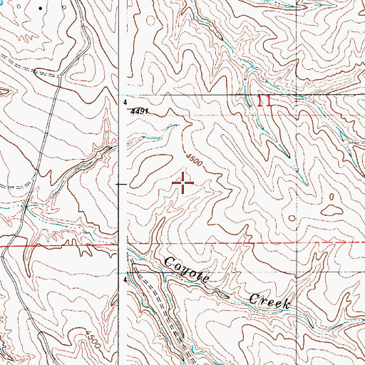 Topographic Map of Thomas Reservoir, WY