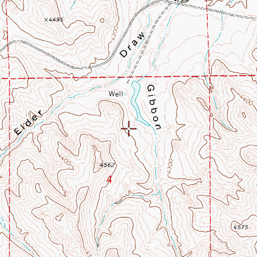 Topographic Map of Gibbon Number 1 Dam, WY
