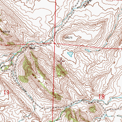 Topographic Map of Six Mile Dam, WY