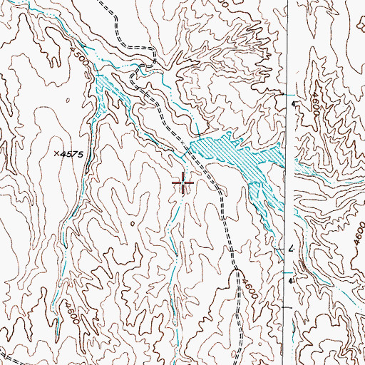 Topographic Map of Streeter Reservoir, WY